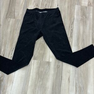 Black and gray velvet Leggings